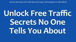 Fast Free Traffic Review Drive Traffic Without Ads Organic Traffic Strategies Fast Traffic Methods