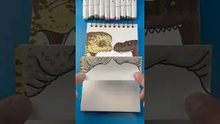 How to Draw Jurassic World Rebirth Folding Surprise #jurassicworld #artlandhowtodraw #shorts