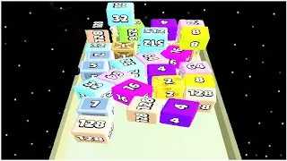 2048 Cube Puzzle Merge 3D Cubes in Numbers Game - Gameplay Walkthrough