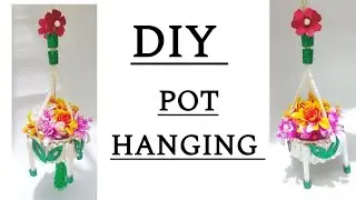 DIY Pot Hanging from waste materials.✨🩷#trending #diy #video .