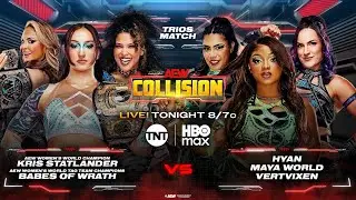 WWE 2K25 Kris Statlander & Babes Of Wrath Vs. Hyan, Maya World & Vertvixen - AEW Collision 1/10/26