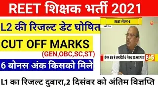 reet final result 2021/Reet cut off 2021/reet विज्ञप्ति 2021/reet L1,L2 cut off 2021/reet exam 2021