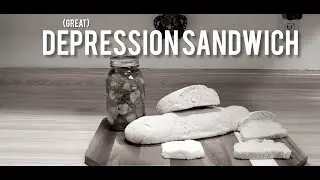 DEPRESSION SANDWICH - Homemade bread, butter, and bread & butter pickles.