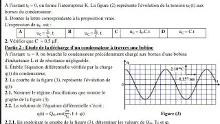 exercice circuit RLC 2bac pc svt ste stm تمرين ناضي