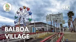 [4K] Balboa Village, Newport Beach California | Walking Tour 2023