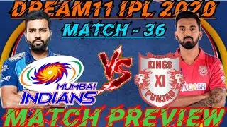 #IPL2020 - Match 36 : MI vs KXIP : HEAD TO HEAD MATCHES - TEAMCOMPARISON : #KXIPvMI : #MIvKXIP
