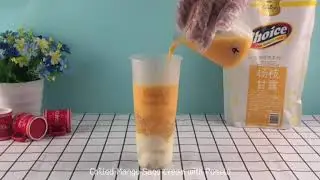 Mango coconut milk tea