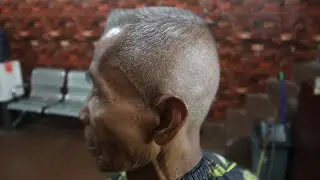 cara cepat cukur cepak kotak |military haircut| rambut tipis ber uban