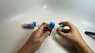 Pixel block magnetic cube building toy