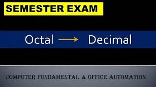 Octal to decimal conversion 