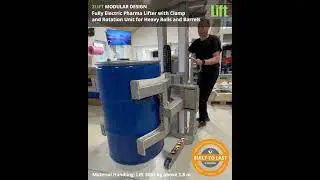 Fully Electric Pharma Lifter with Clamp and Rotation Unit for Heavy Rolls / Barrels, SP-500M-ERU-ELC