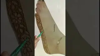 Beautiful and stylish mehndi Foot mehndi design for girls ☘️#mehndi#trending#viral#youtubeshorts
