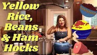 How To Make Gluten Free Homemade Yellow Rice w/ Black & Red Beans & Ham Hocks!