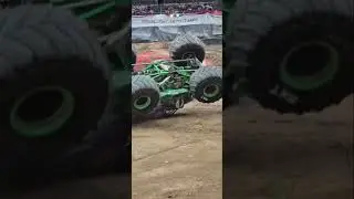 Grave Digger with an early roll over!