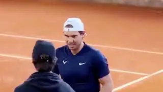 Rafael Nadal tells about Pain in Ribs to Coach Moya , Madrid open 2022