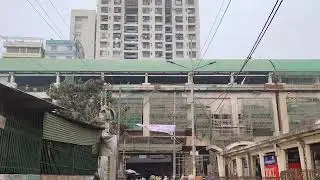 কমলাপুর মেট্রোরেল এর ছাউনী কাজ চলছে 