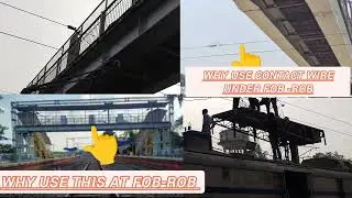 What is false catenary system in OHE | Why Use Contact Wire Under FOB-ROB | Protective Screen Board.