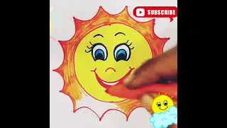 How to Draw Cute Cartoon Sun 🌞 | Easy and Cute Drawing