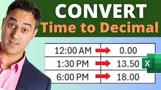 How to Convert Excel Time to Decimal Values