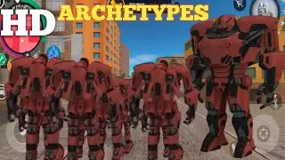 Rope Hero vice town rope ARCHETYPES vs military robot tank helicopter police new video full