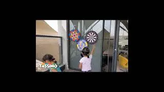 Tassino Darts Game Sets, Dart Board Toys for Kids，Target Game Kits, Folder able Large Double Sided
