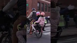 What it's like biking kids to school in NYC