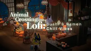 🌊 Cozy Lofi Beats at the Sushi Bar | Relaxing Animal Crossing Ambience 🍣🎧