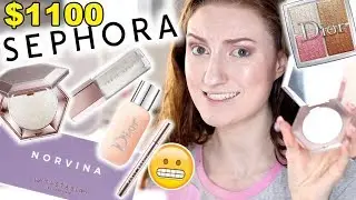 I SPENT $1100 AT SEPHORA!! FULL FACE OF NEW MAKEUP 2018! FENTY BEAUTY, ABH NORVINA, DIOR & MORE