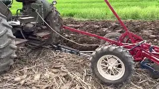 Oliver Super 77 Tractor and IH Little Genius Plow