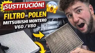 ⚙️  Sustitución filtro de polen Mitsubishi Montero V60 / V90 3.2 Di-D | Tutorial completo ! 🛠️