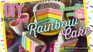 DIY - American Girl 35th Birthday Rainbow Celebration Cake