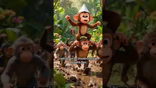 Little Monkey Got a Guitar 🎸🐒 | Fun Kids Song | Nursery Rhyme #Shorts