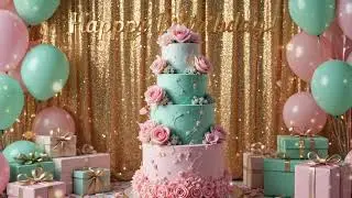 Happy Birthday Greetings | Tea Pink & Sea Green Birthday Theme #birtdaycelebration #birthdaywishes