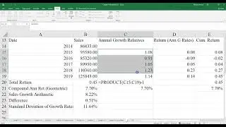Intro Rates and Returns Calculations and Statistics