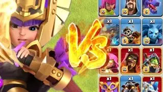 Champion Queen vs All Troops | Skin Review | Clash of Clans
