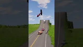 Автомобили против вращающегося гигантского молота #845 #beamngdrive