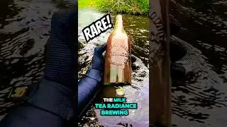 Very RARE Antique Bottle unearthed by Treasure Hunter! #history #bottledigging #shorts