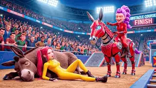 😱 RUMI Gets Crazy Donkey Racing Championship !? KPOP Demon Hunters