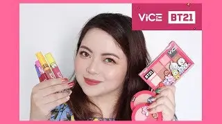 💜 BT21 Vice Cosmetics Swatches & Review by an Army! 💜