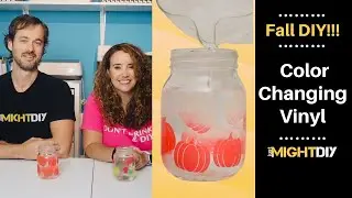 How to Use Color Changing Vinyl on a Mason Jar | Fall DIY