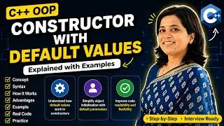 Constructor with Default Values in C++ | Default Arguments in Constructors | C++ Tutorial Beginners