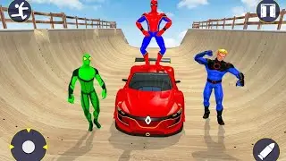 Spider man Mega Ramp Car Stunt 😧 Game Full Gameplay | Crazy High Ramp Car Racing Challenge