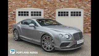 2016/16 BENTLEY CONTINENTAL GT SPEED IN HALLMARK GREY METALLIC WITH BELUGA BLACK LEATHER INTERIOR
