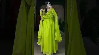 All Time Trending Parrot Green Colour Anarkali suit Design Ideas for Girls 2025