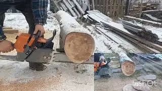 G444 vs G660 same bar, chain and sprocket #holzfforma #g660 #g444 #clone #stihl #woodworking #wood