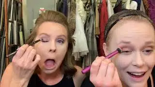Stage Makeup 101 OR, two dorks getting ready