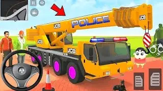 Franklin Purchase New Police Crane wali JCB 💥🚨 Indian Theft Auto Simulator Game 💥🤯