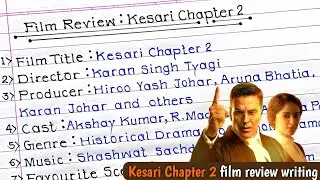 Kesari Chapter 2 film review writing class 12|| movie review writing class 12 on Kesari Chapter 2||