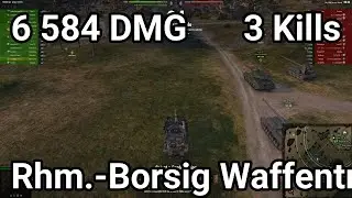 Rhm.-Borsig Waffenträger - 6 584 damage / 3 kill / 182 assist