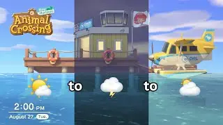 Super bipolar weather in Animal Crossing: New Horizons - Sunny to thunderstorms to partly sunny